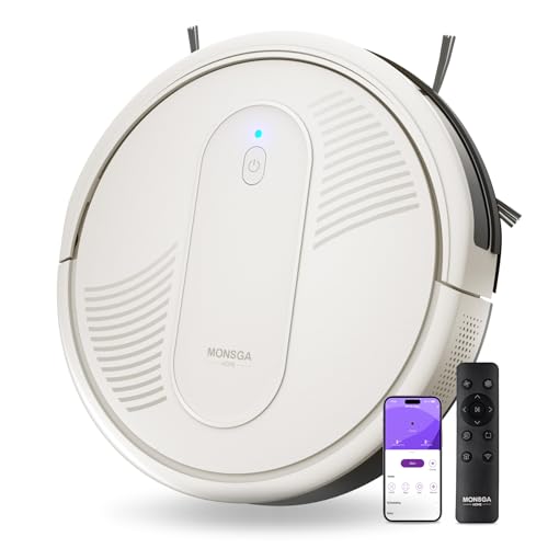 MONSGA Robot Vacuum Cleaner, 3000Pa Powerful Suction Robotic Vacuum, 3.2