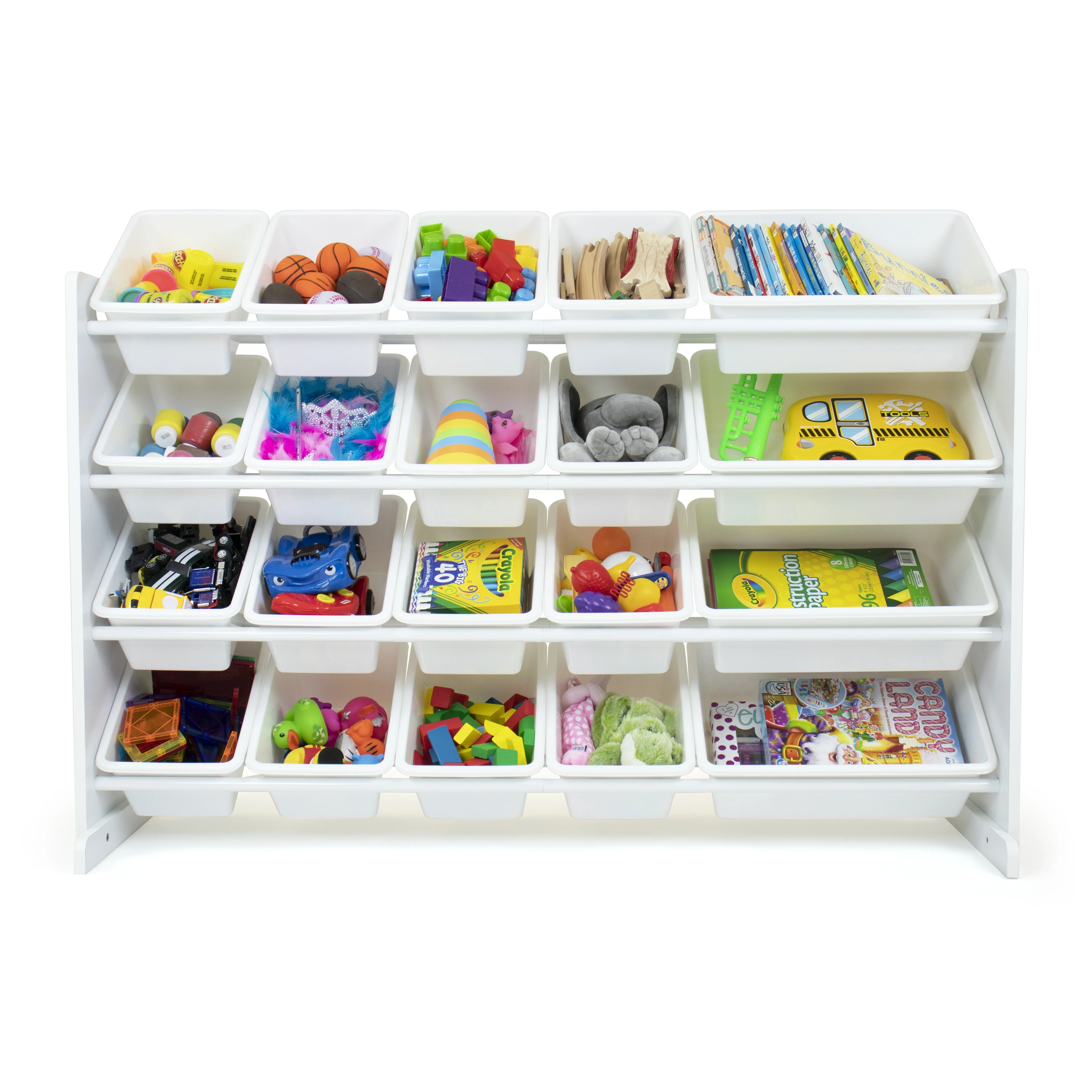 Humble Crew Cambridge Extra Large Toy Storage Organizer with 20 Storage Bins, White