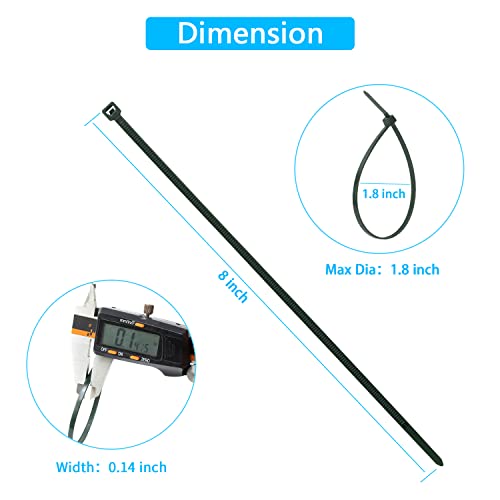 Armpow 1000 PCS 6 inch Garden Green Cable Zip Ties, 18lb Strength, Small Tie Wraps Self-Locking Nylon Zip Ties for Indoor and Outdoor Use