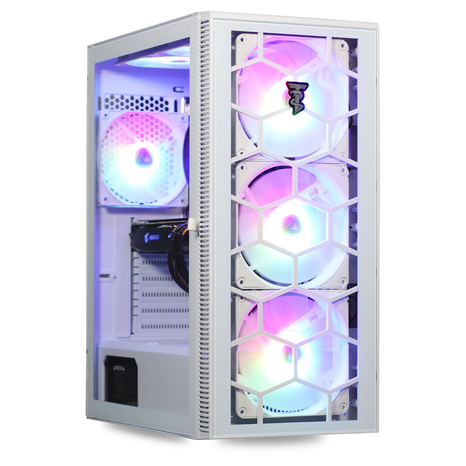 ViprTech.com Icefall Gaming PC Computer Desktop - AMD Ryzen 5 (12-Core), NVIDIA RTX 2060 6GB, 16GB DDR4 RAM, 128GB M.2 SSD, 1TB HDD, VR-Ready, Streaming, RGB, WiFi, Windows 10 Pro, 1 Year Warranty