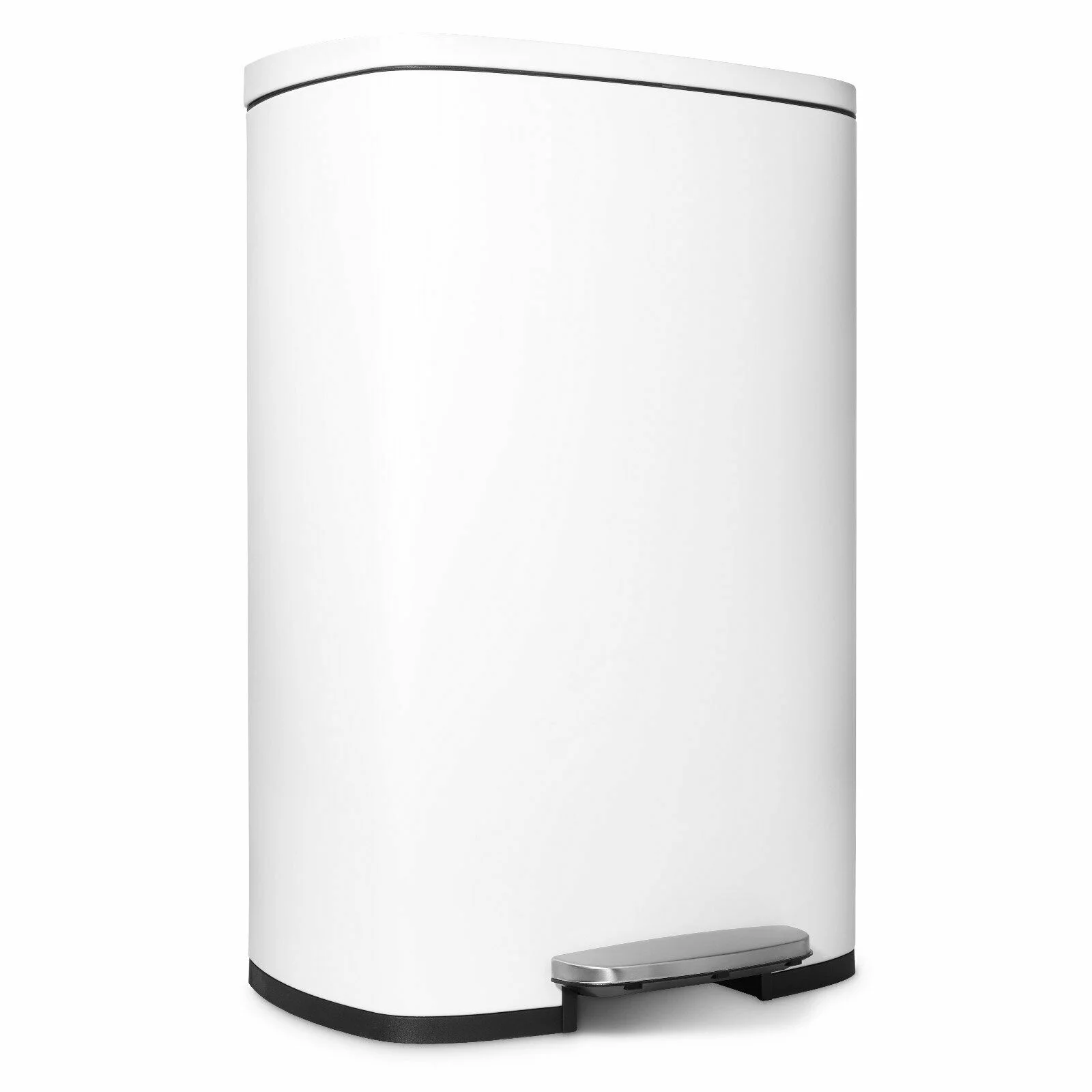 Increkid Stainless Steel Step Trash Can, 13.2 Gallon / 50L Kitchen Garbage Can, Rectangle