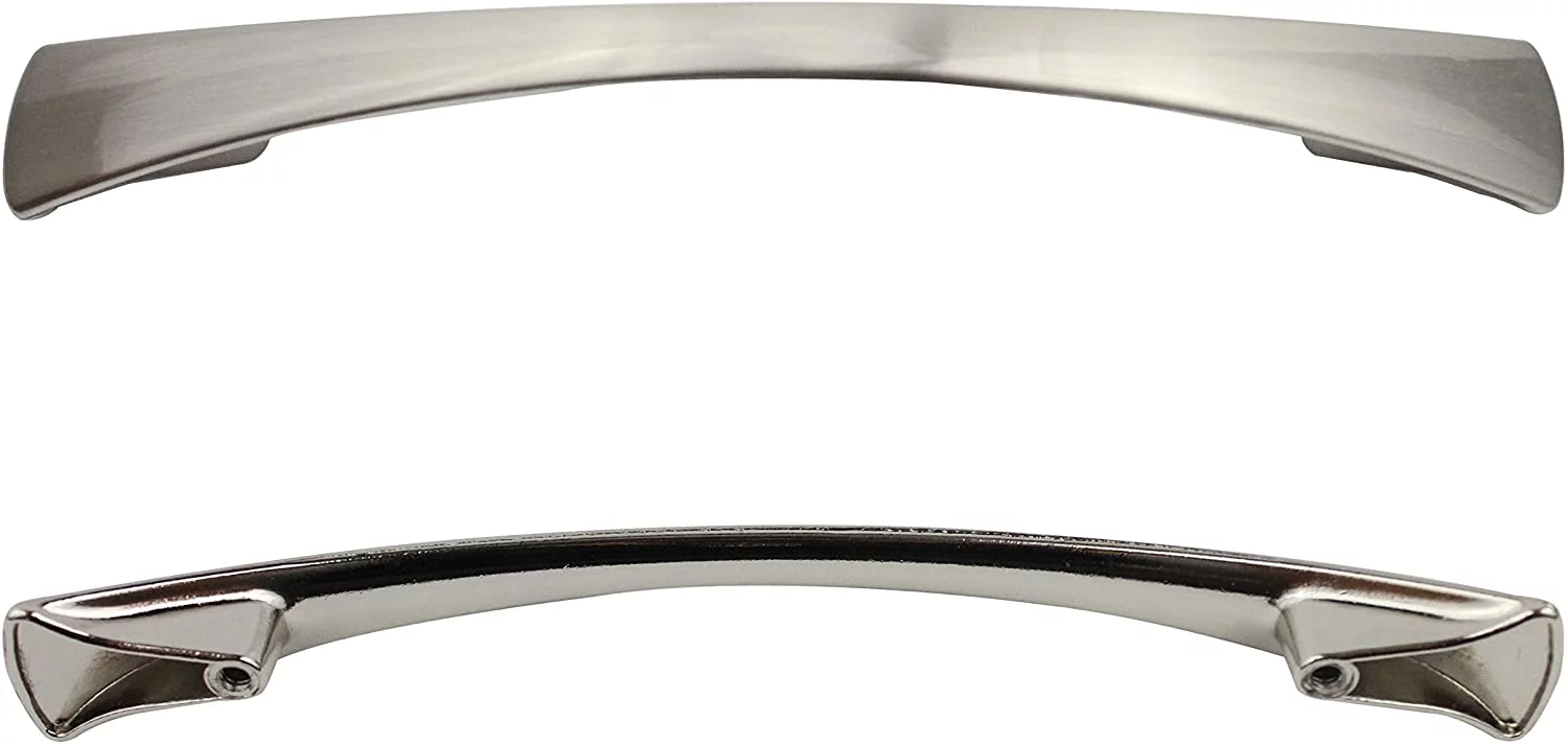 Formosa Design Hardware Brushed Nickel Cabinet Hardware Curved Pulls