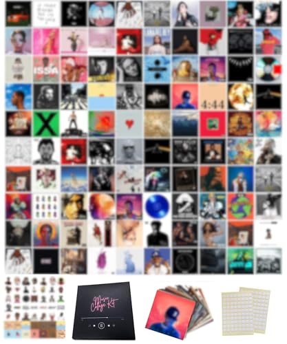 unique america 150 Pcs Album Cover Posters, Music Posters, Bedroom Posters, Rapper Room Decor, Music Artist Posters, Rap Album Art, 6x6 Inch Prints | 100 Posters & 50 Stickers… (100 pcs)