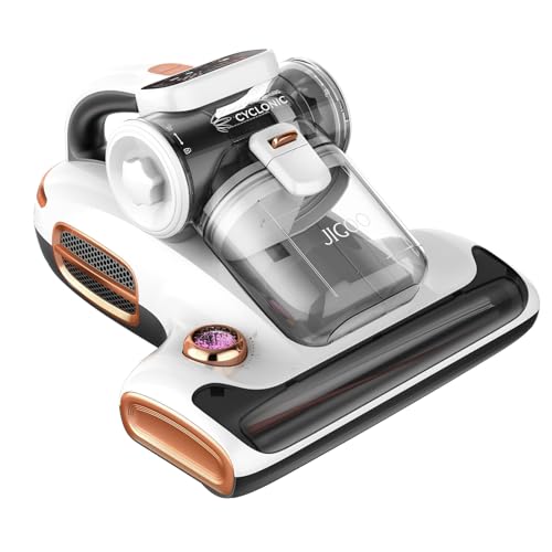 T600 Bed Vacuum Cleaner with UV-C Light, 15Kpa Suction 700W Powerful Double Cup Handheld Vacuums, Mattress Vacuum Cleaner with Smart Dust Sensor, Ultrasonic & Heating Tech, HEPA Filter - Corded