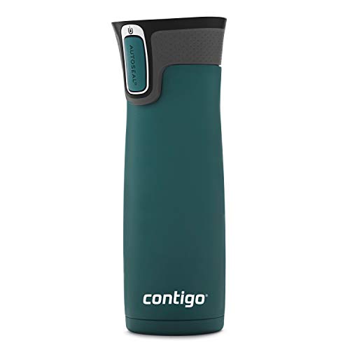 Contigo West Loop Stainless Steel Travel Mug with AUTOSEAL Lid, 16oz., Stainless Steel/Black