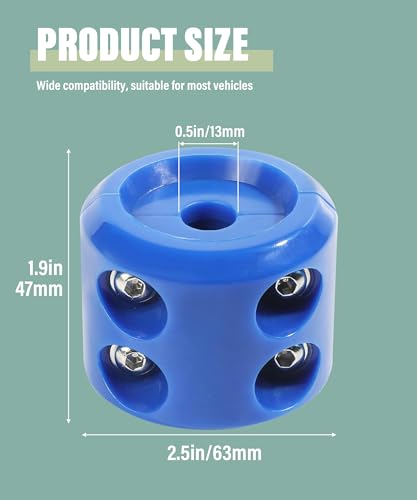 Rubber Winch Stopper,Winch Cable Hook Stopper,Rubber Rope Line Saver,Winch Cable Hook Rubber Stopper with Stainless Steel Screws and Nuts,Rubber Hook Stopper for Synthetic Winch Rope (Black)