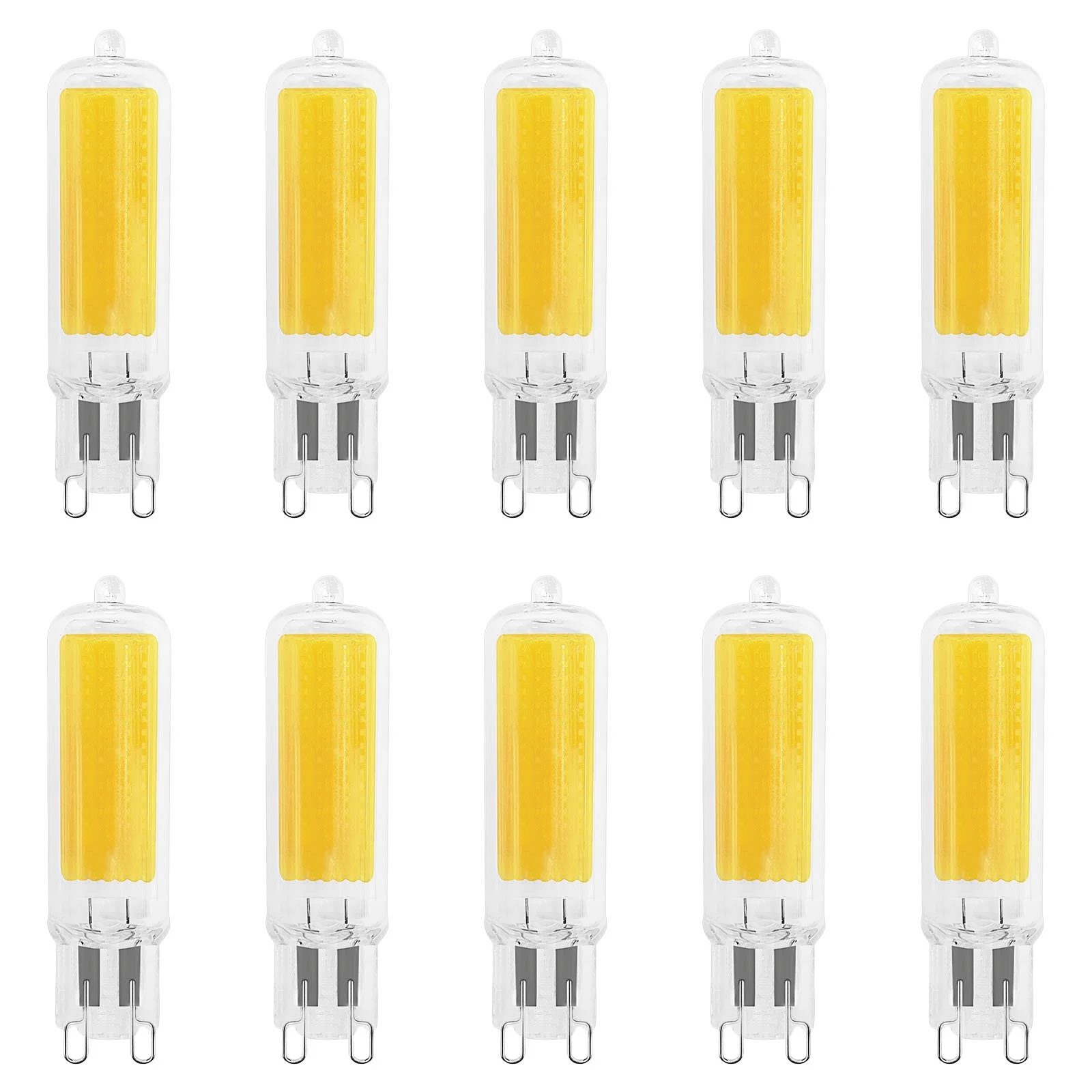 Luxrite G9 LED Bulb Dimmable 4.5W, 50 Watt Equivalent, 4000K Cool White, 450LM, Glass G9 Bi Pin Base, ETL 10 Pack