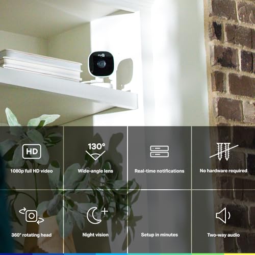 myQ Smart Garage Security Camera – 1080p HD Video, Night Vision, Motion Detection, Magnetic, Wi-Fi, Two-Way Audio, Smartphone Control