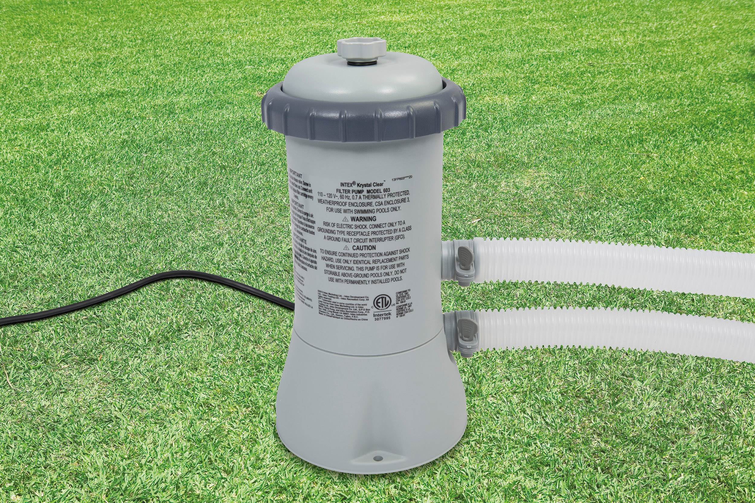 Intex 530 GPH Easy Set Swimming Pool Filter Pump w/ GFCI 603 | 28603EG