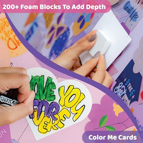 jackinthebox DIY Wall Collage Kit with Glitter Crafts, 1350 PCS, Aesthetic Wall Decor for Teen & Tween Girls, Great for 11 12 13 14 15 Year Old Girls...