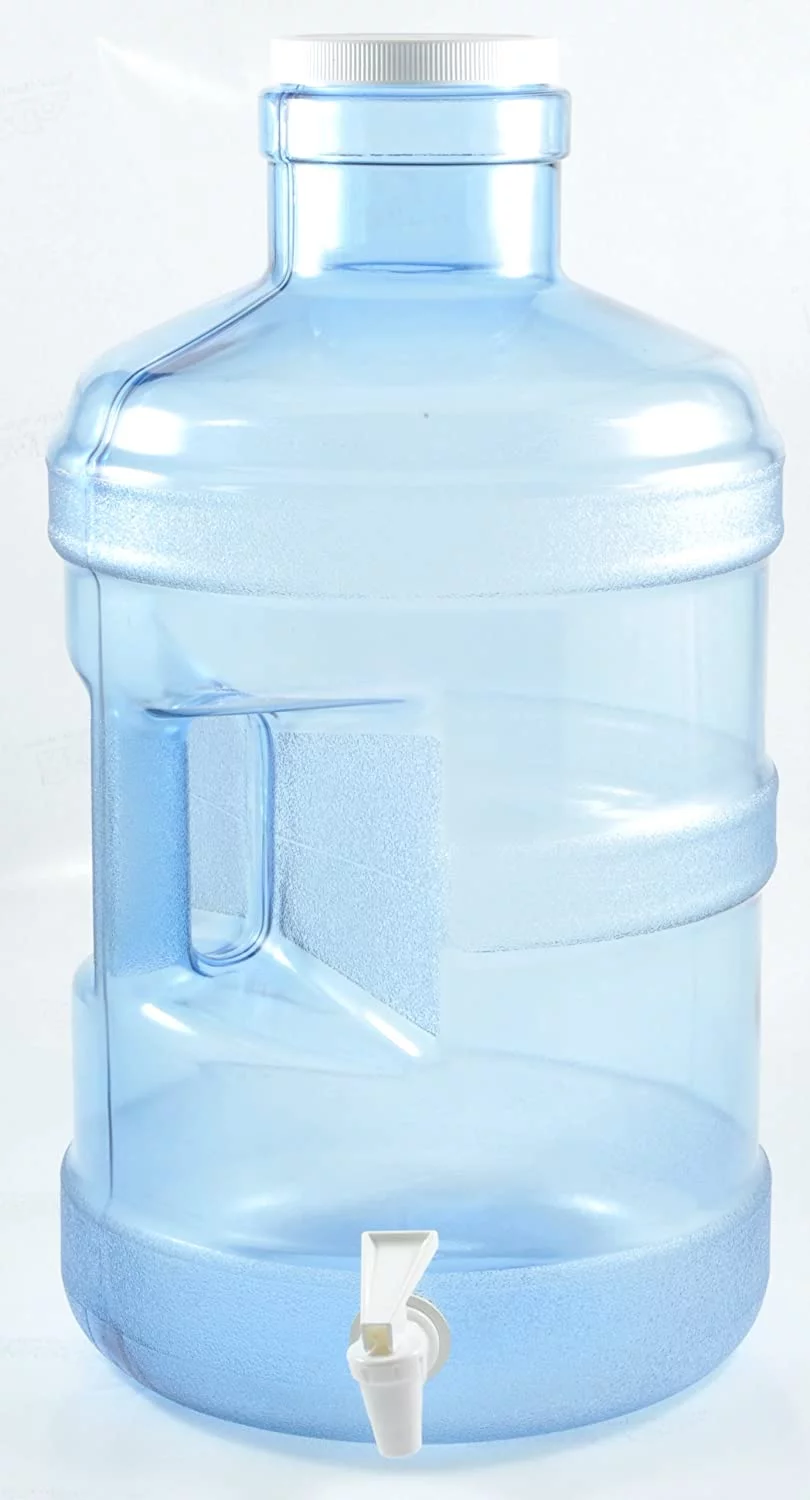 JTI 5 Gallon Wide Big Mouth Water Bottle Jug With Spout Valve Dispenser BPA Free Made In USA