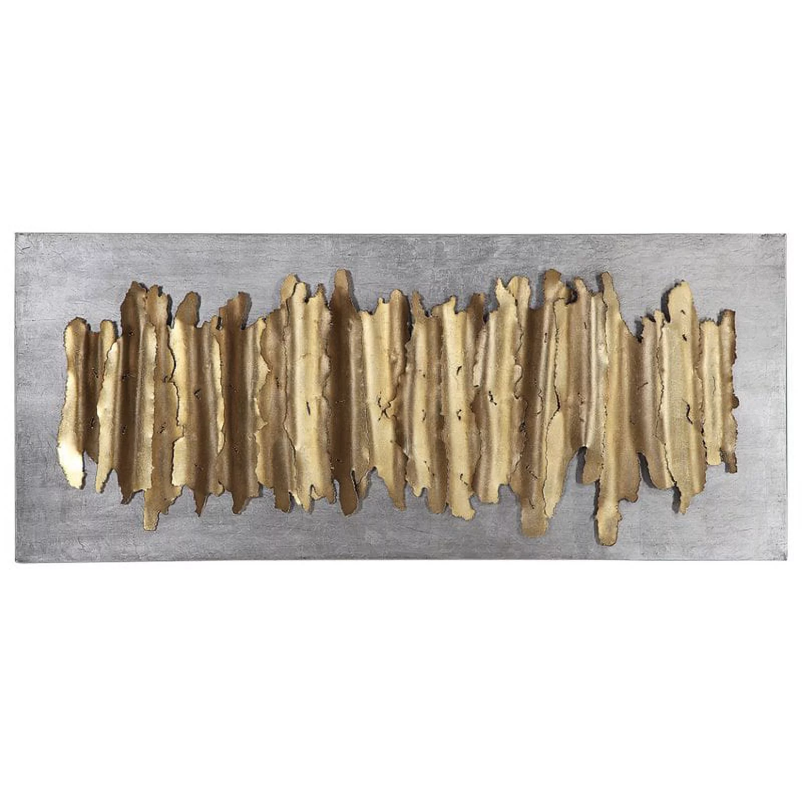 Maklaine Metal Wall Decor in Antique Gold