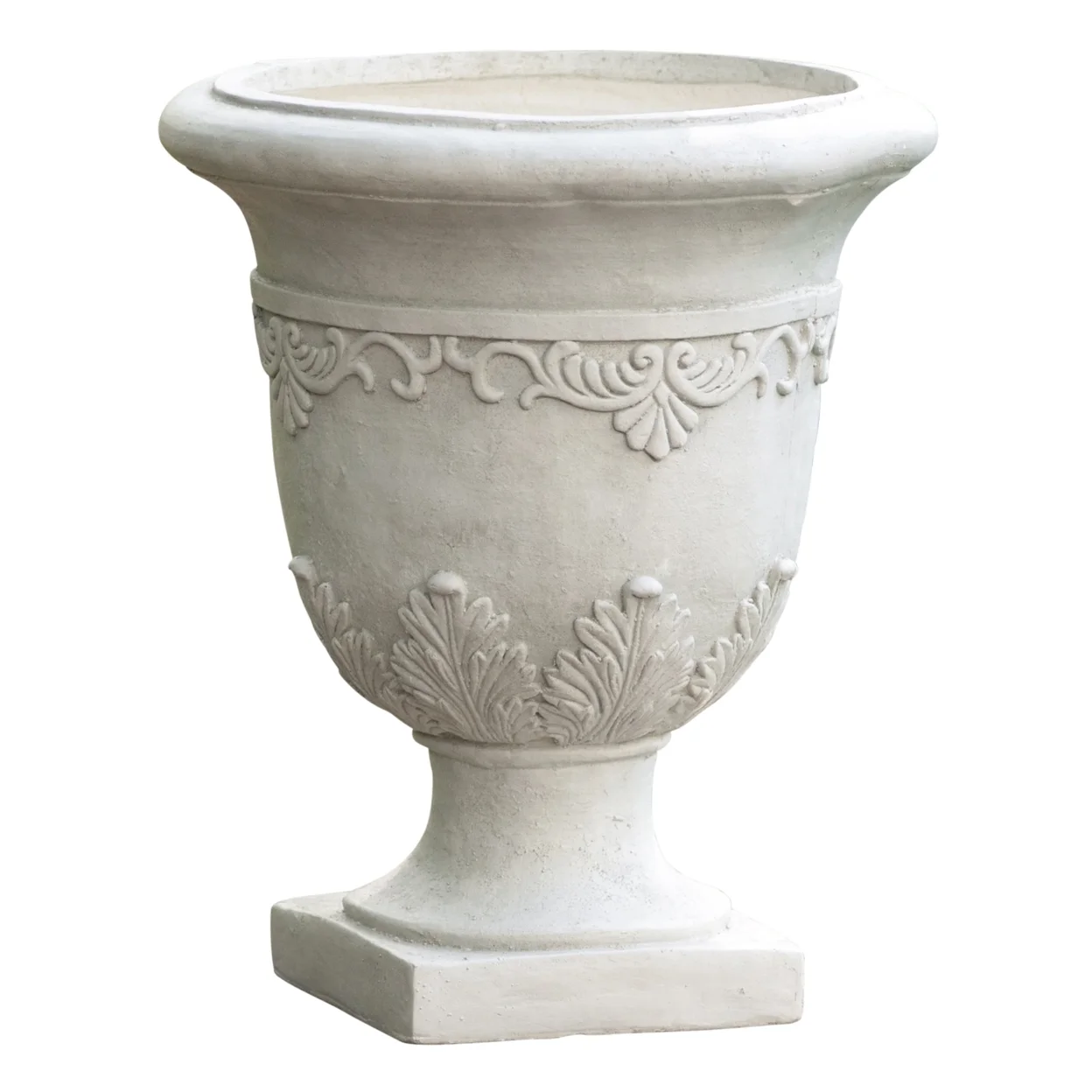 Floriana White Stone Planter