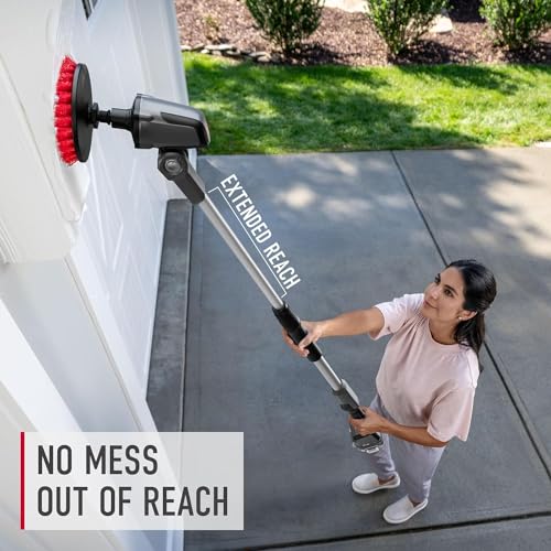 Hoover ONEPWR Telescoping Scrubber, Electric Spin Scrubber for Cleaning, Pivoting Brush Head, 4+ Feet of Reach, Water Resistant Power Cleaning Brush for Home and Outdoors
