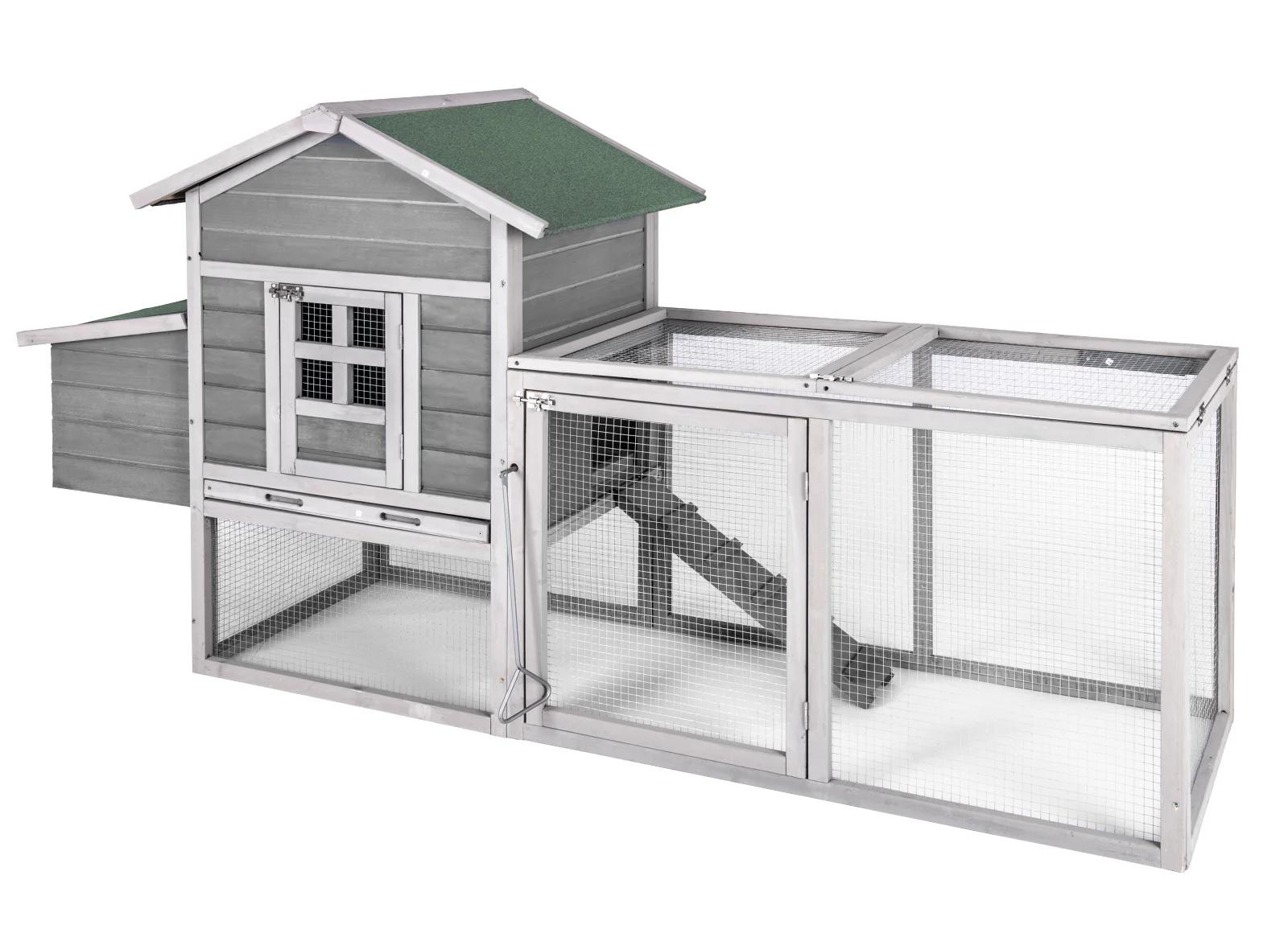 Grezone Chicken Coop Rabbit Hutch Hen Cage Large Wooden