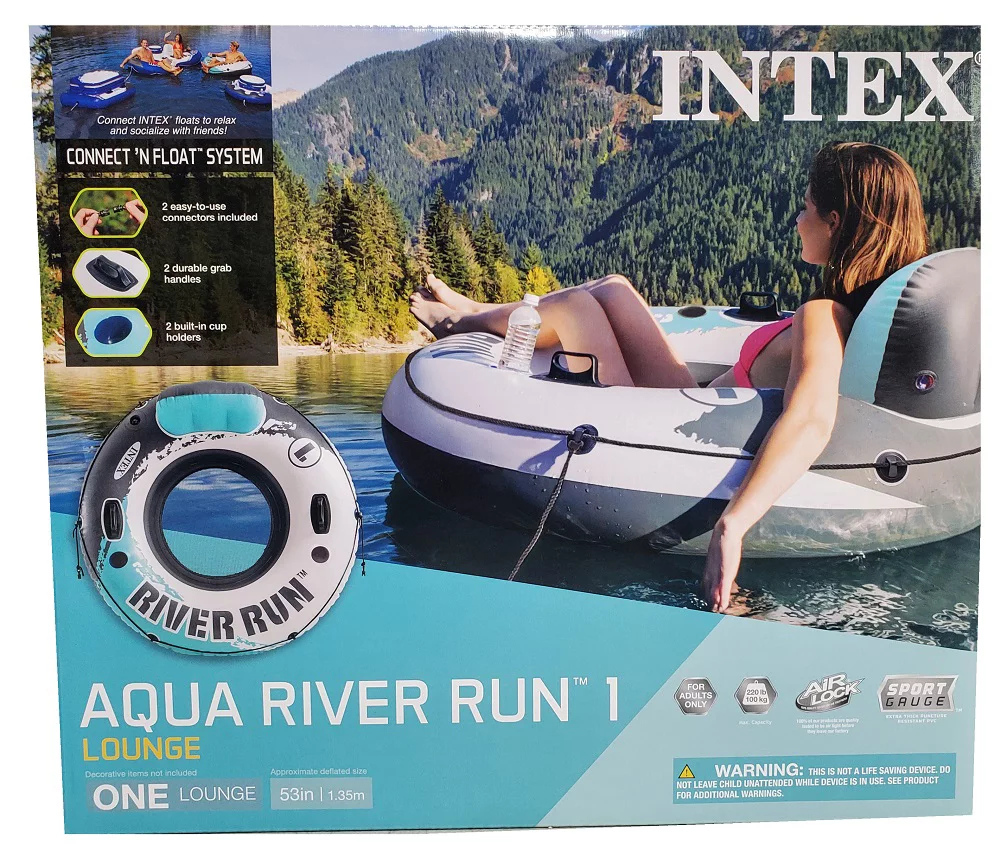 Intex Aqua River Run I Sport Lounge, Inflatable Water Float, 53