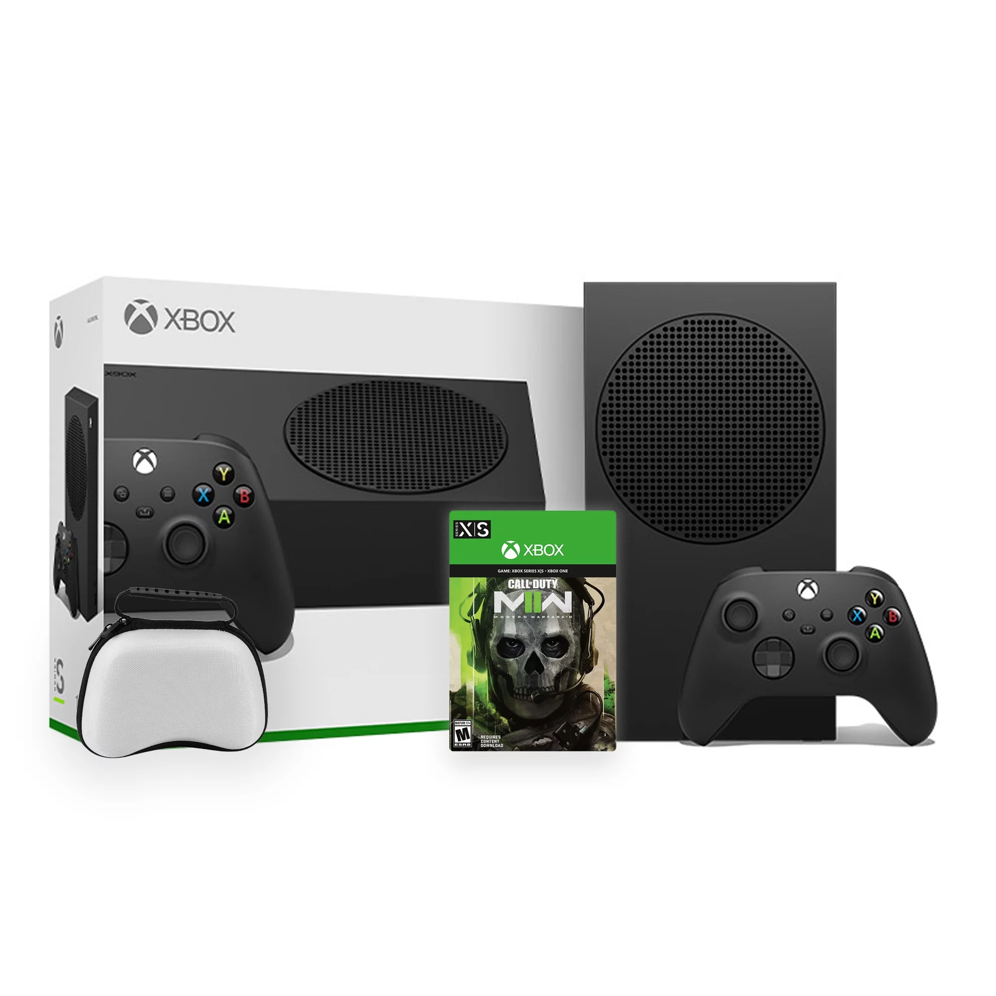 Microsoft Xbox Series S 1TB Black Console and Wireless Controller Bundle with Call of Duty: Modern Warfare 2 Full Game and Mytrix Controller Protective Case - 2023 New Xbox Console