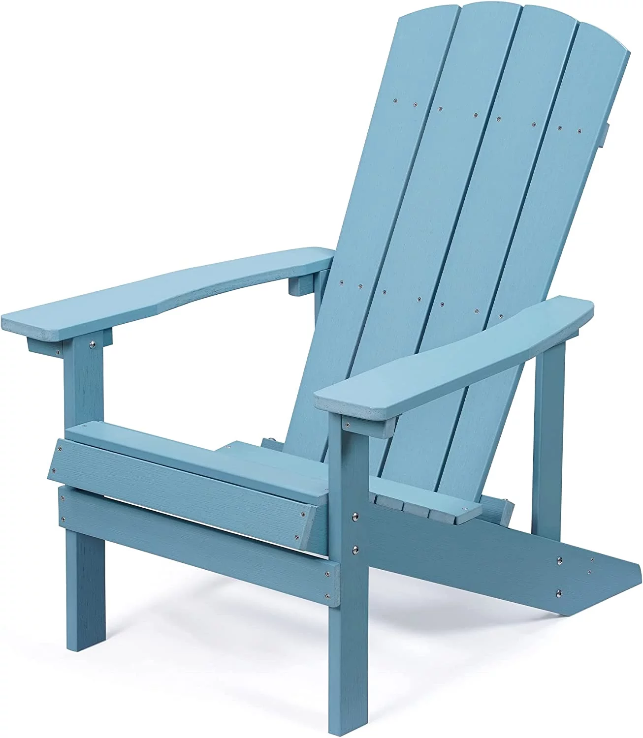 Royalcraft Adirondack Chairs, Outdoor Weather Resistant Plastic Fire Pit Chairs, 350 LBS Patio Adirondack Chair for Easy Assembly, Blue