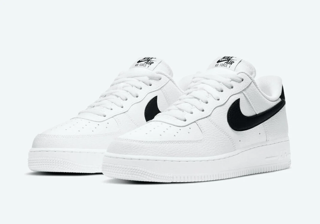Nike Air Force 1 Low '07 CT2302-100 Mens White/Black Leather Sneaker Shoes AZ672 (9)