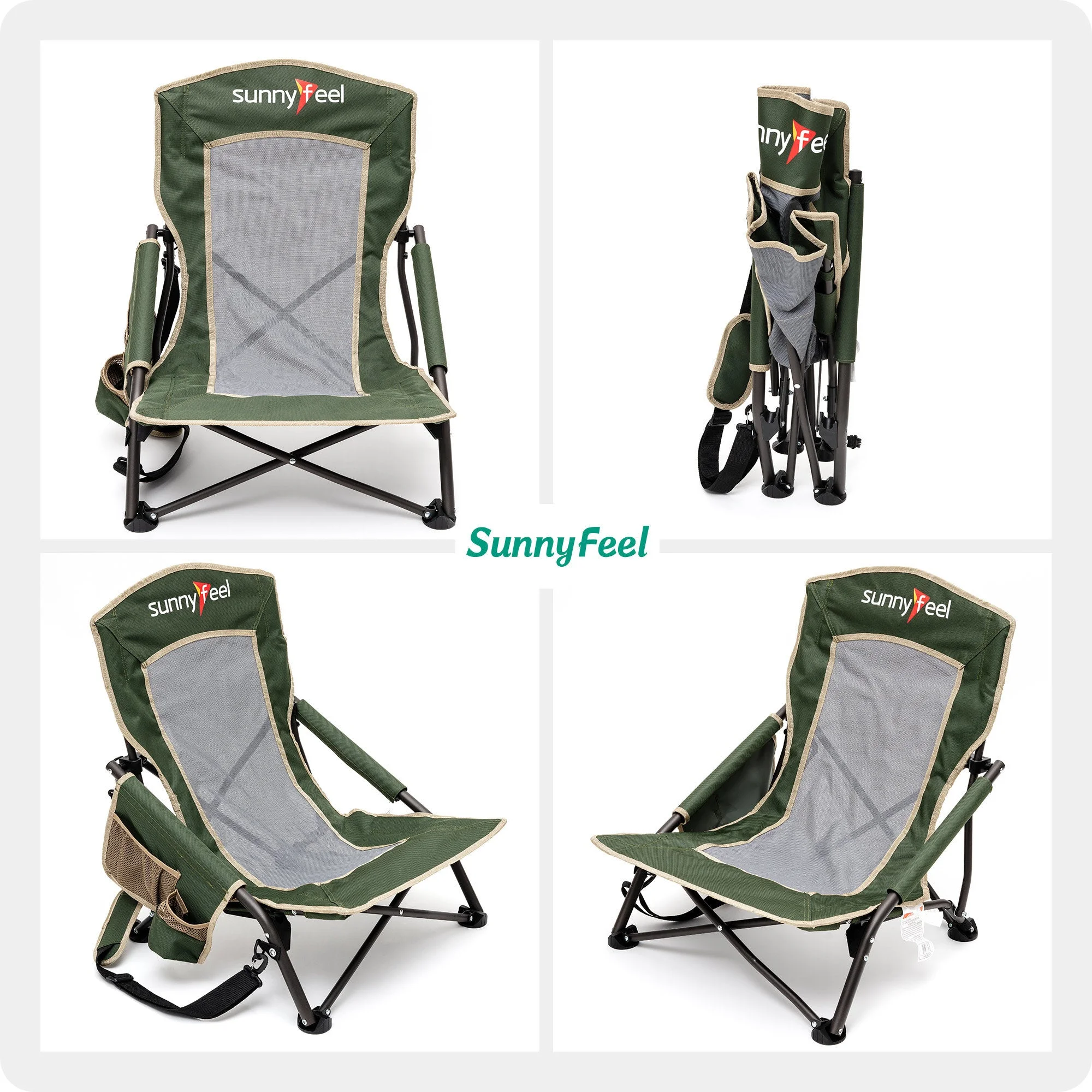 Portable Beach Chairs Low Folding Camping Outdoor Chair