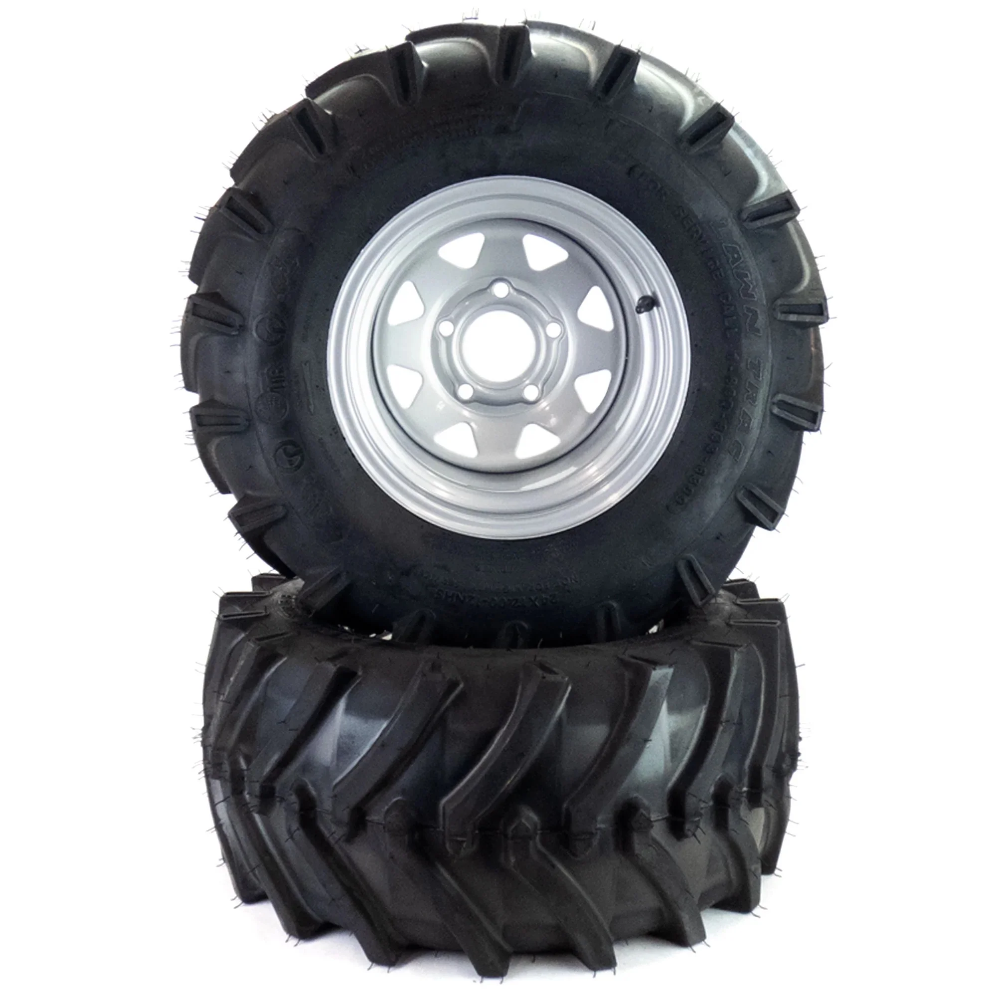 (2) Lawn Trac Wheel Assemblies 24x12.00-12 Fits Hustler X-ONE 60