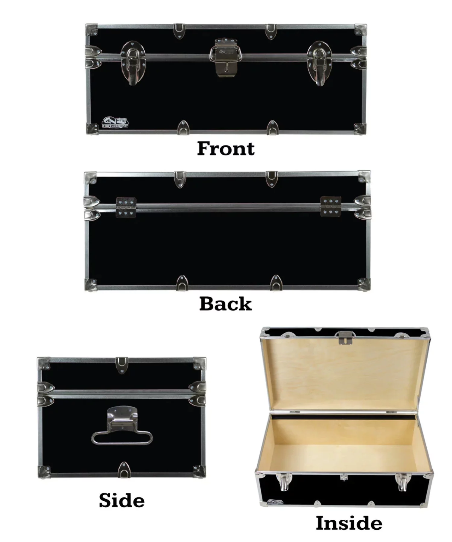 Happy Camper Steel Footlocker Trunk 32x18x13.5