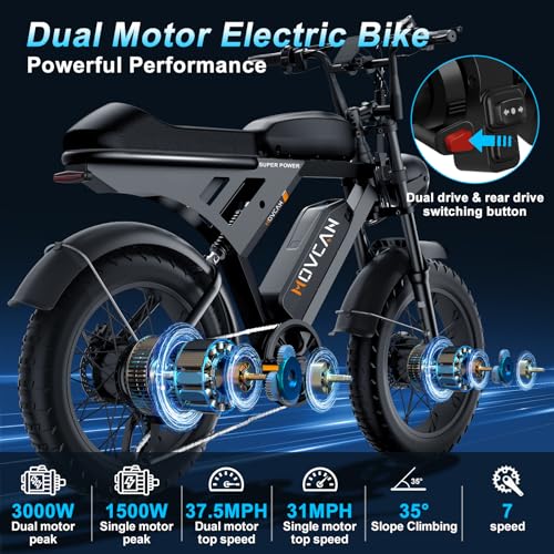 MOVCAN V30 Series Electric Bike for Adults 3000W/1500W/1000W Motor 20