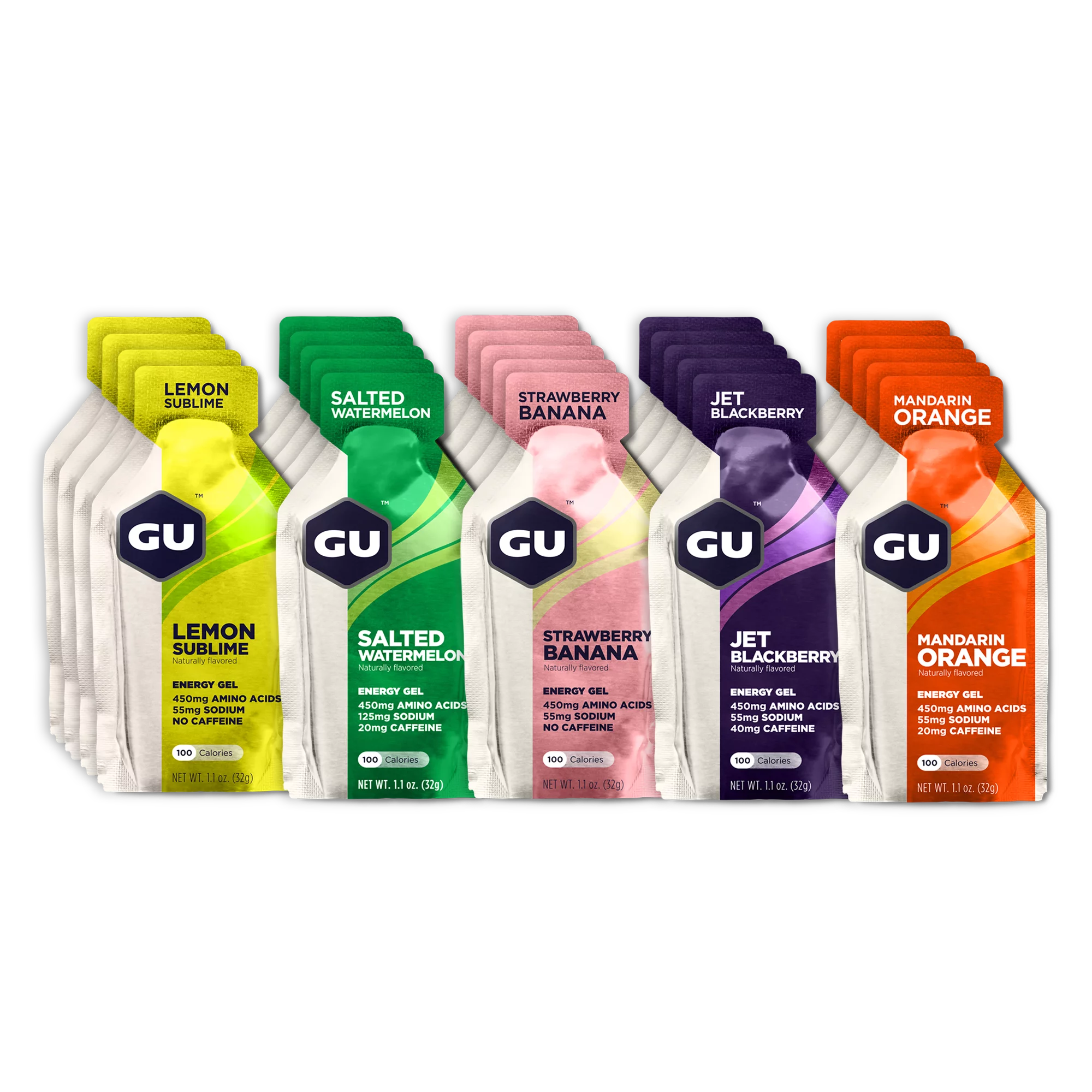 GU Original Sports Nutrition Energy Gel - Various Flavors - Fruity Mixed / 24 Count Box
