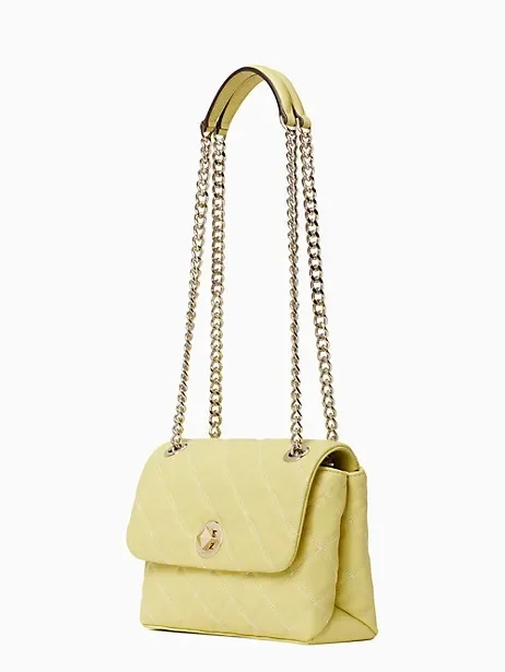 Kate Spade New York Women's Natalia Small Flap Quilted Convertible Crossbody Bag (Frosty Lime)