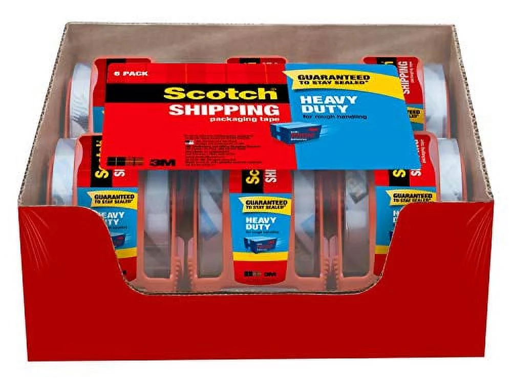 Scotch-1PK 3850 Heavy-Duty Packaging Tape With Dispenser, 1.5