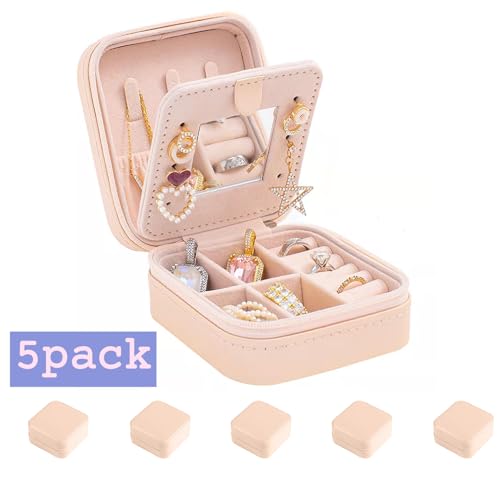 KElofoN Travel Jewelry Case and Organizer with Mirror - Gift for Women and Girls