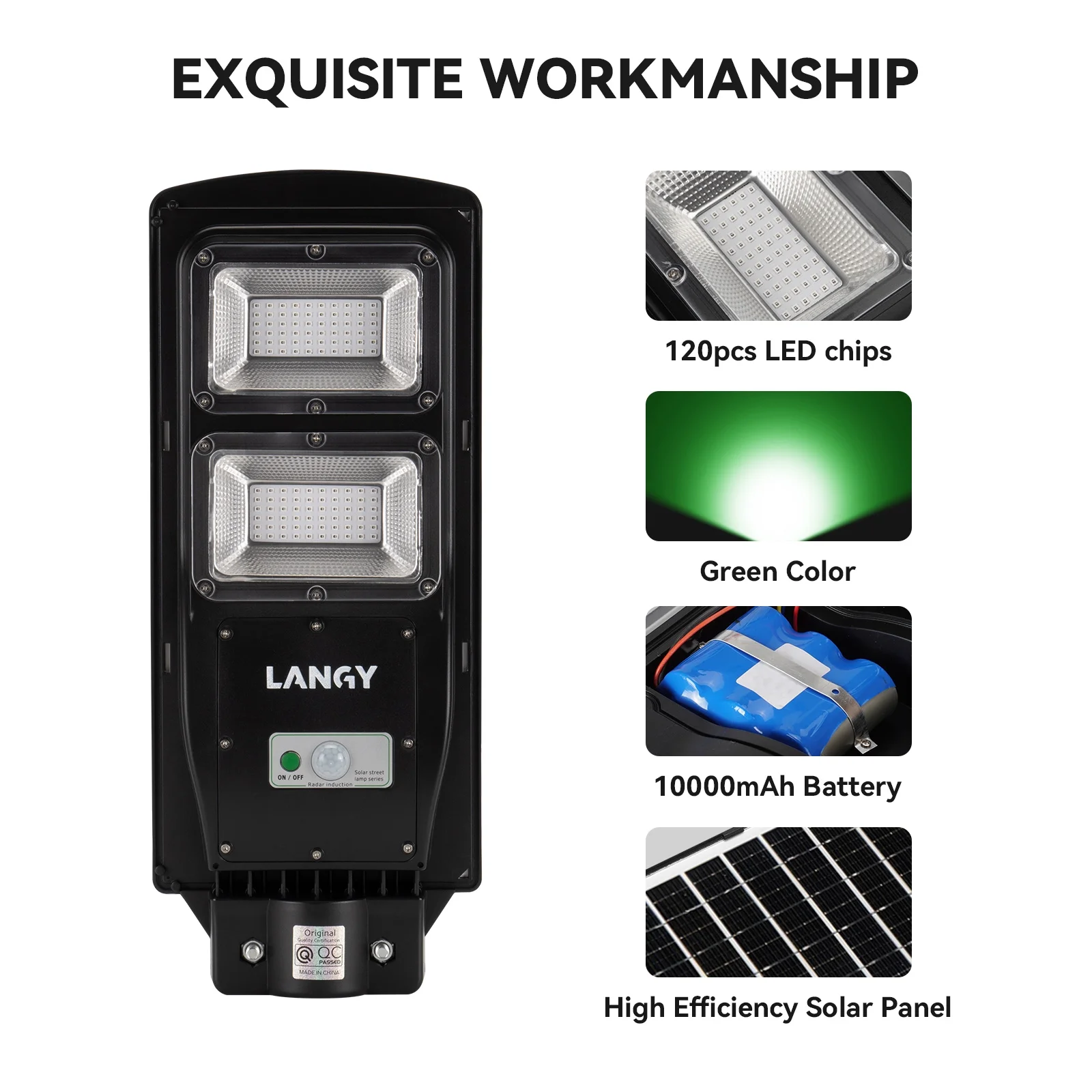 LANGY Hog Hunting Lights, Solar Green Light for Hunting Hogs Deers,Motion Activated Feeder Lights with Remote,19