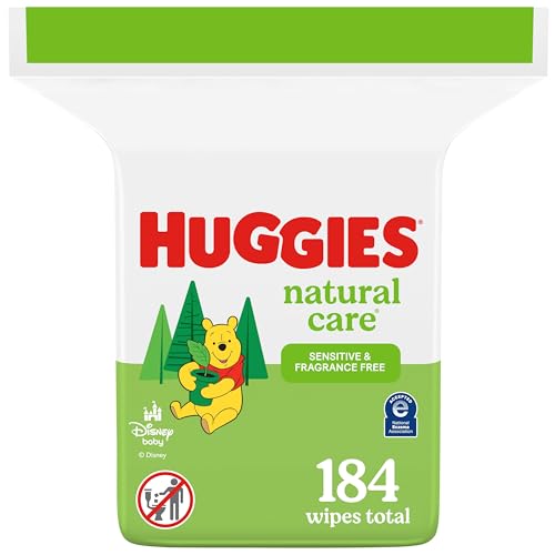 Huggies Natural Care Sensitive Baby Wipes, Hypoallergenic, 99% Purified Water, 3 Refill Packs (624 Wipes Total) packaging may vary