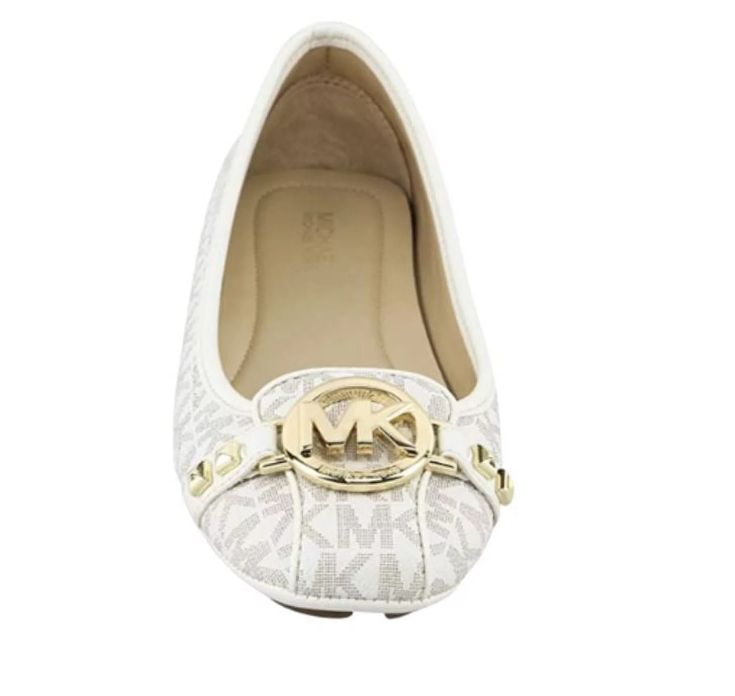 Michael Kors Women's Fulton Moccasin (Vanilla PVC, Numeric_7) 49T8FUFR1B-149-7 MK Signature