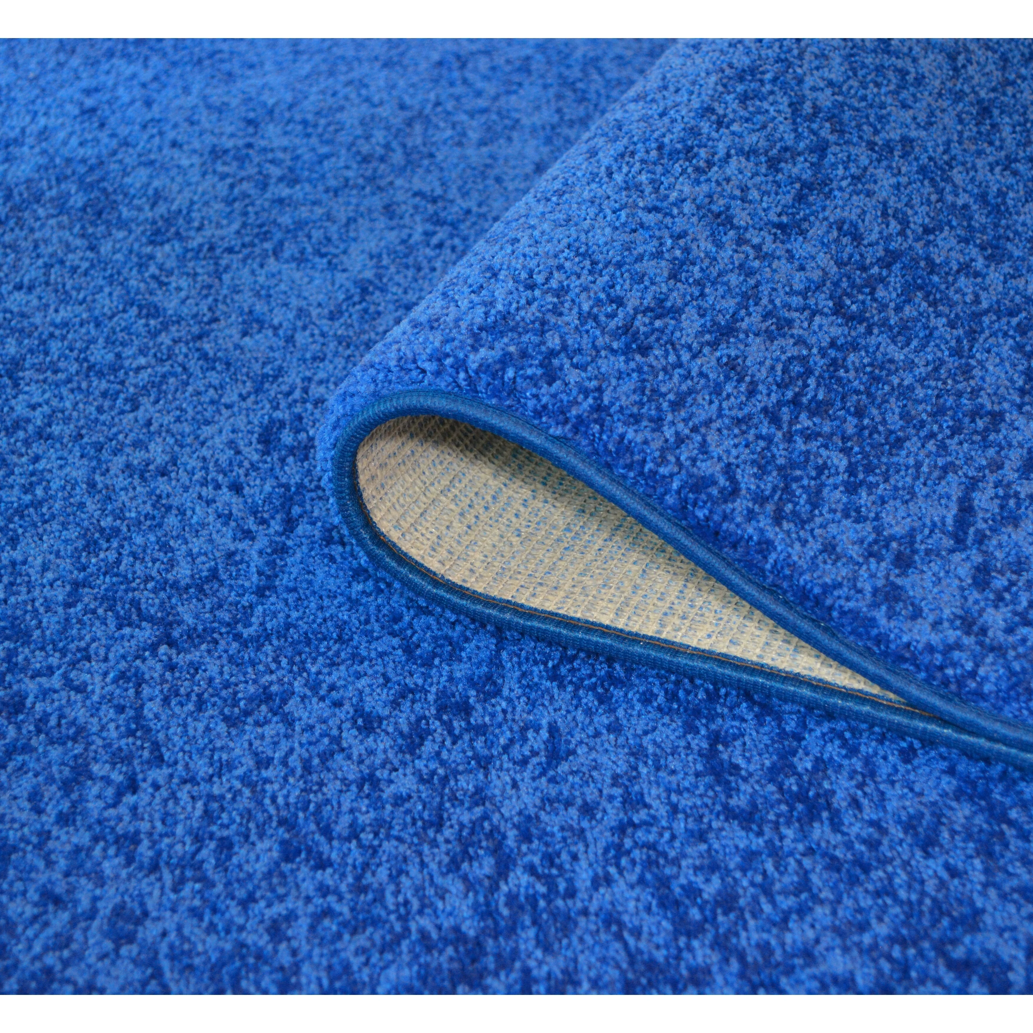 Mayberry Rug Gemstone Luxury Bound Solid-Color Carpet Area Rug 12'x16' - Cobalt