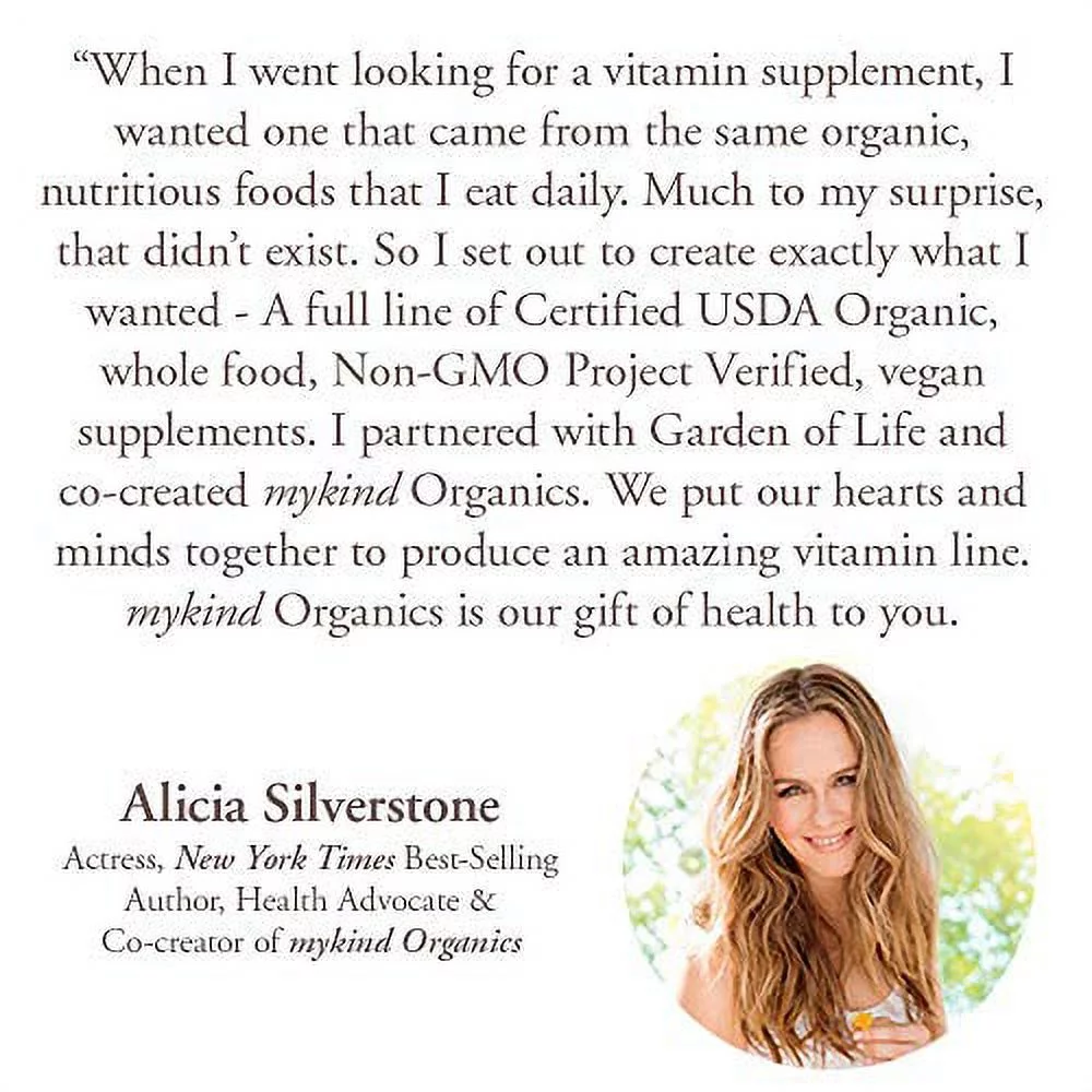 Garden of Life mykind Organics Whole Food Multivitamin for Men 40+, 60 Tablets, Vegan Mens Multi for Health, Well-being Certified Organic Whole Food Vitamins, Minerals for Men Over 40, Mens Vitamins