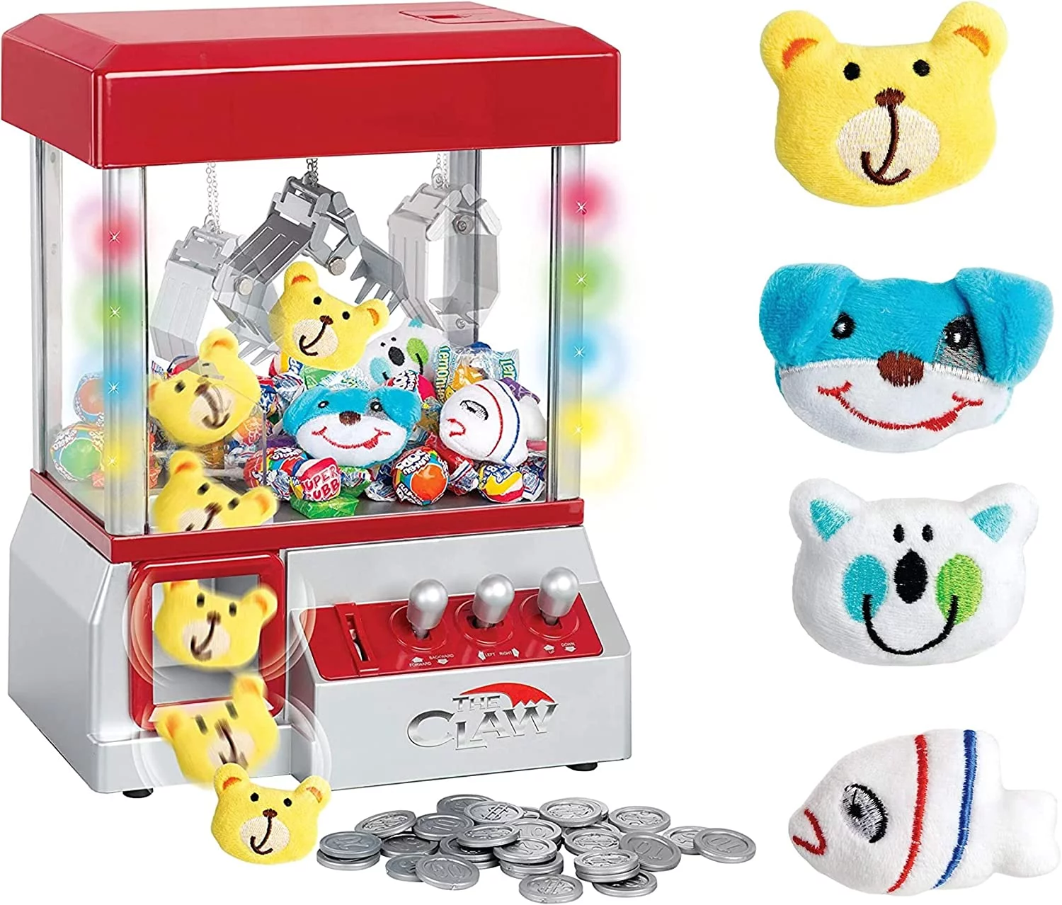 Claw Machine Arcade Game | Candy Grabber & Prize Dispenser Vending Machine Toy for Kids