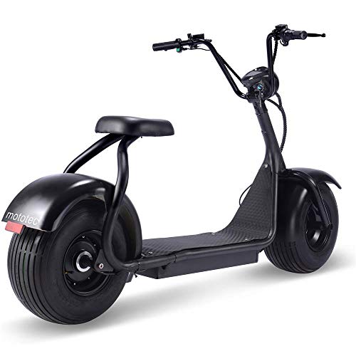 MotoTec Fat Tire 60V 18Ah 2000W Lithium Electric Scooter Black