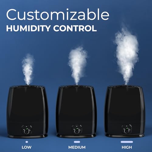 Everlasting Comfort Cool Mist Humidifiers for Bedroom 6L - Humidifier Large Room No-Filter, Quiet Air Humidifier for Plants, Baby, Allergies, Dry Skin, Congestion, 50 Hr Run Time, Easy Clean