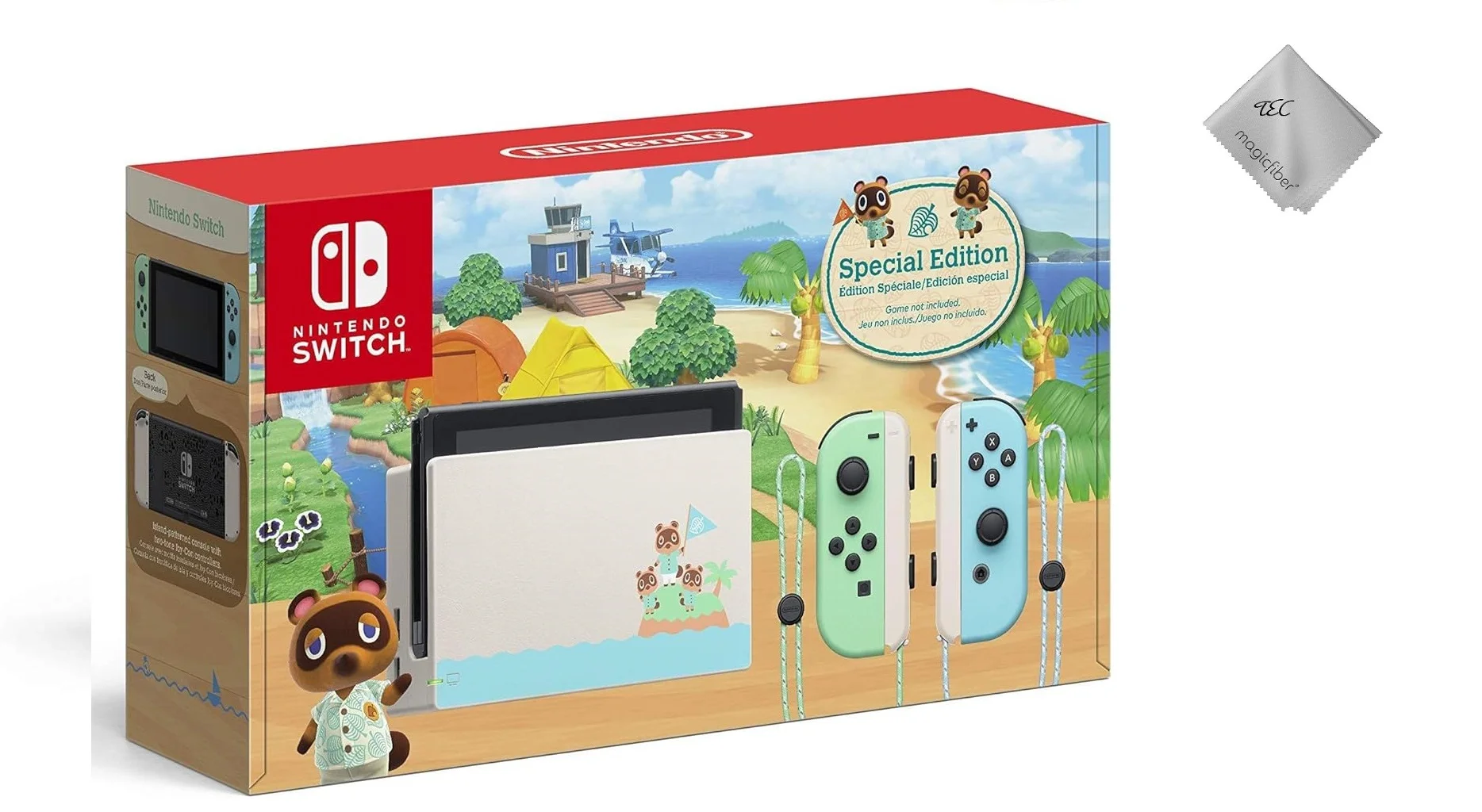 TEC Nintendo Switch Console, Animal Crossing: New Horizons Edition (Game Not Included)