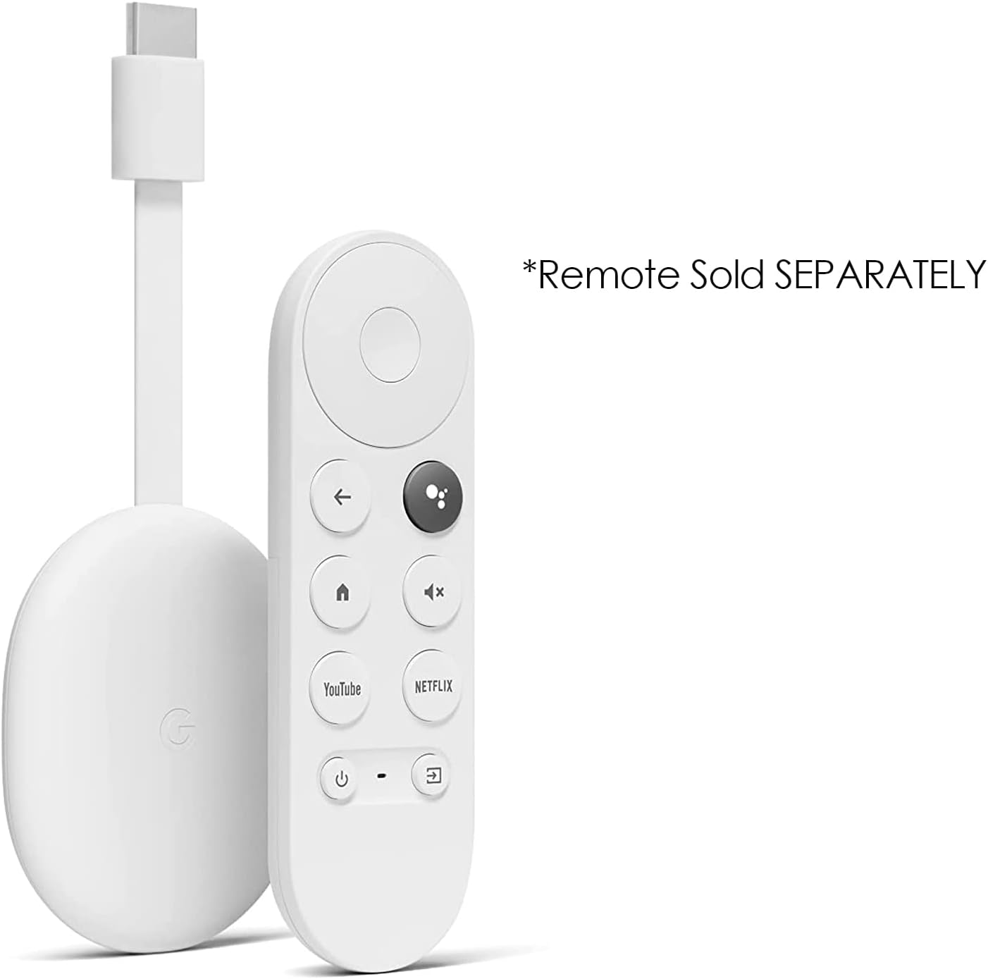 Google Chromecast with Google TV - Watch Movies, YouTube, Shows, and Live TV in 4K HDR Streaming Media Player, Voice Search - Chromecast Device ONLY - Snow