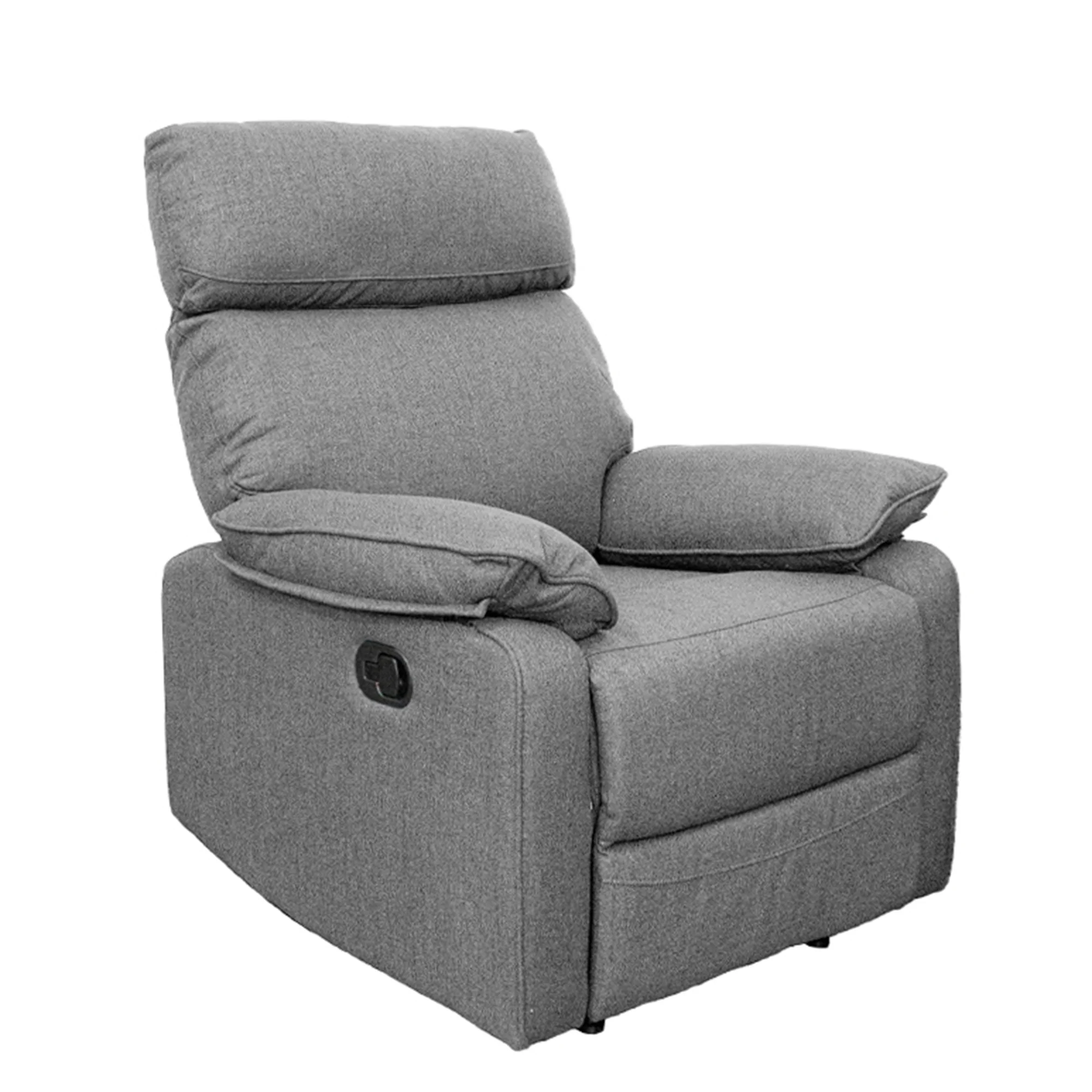 Poundex Single Recliner Manual-Gray