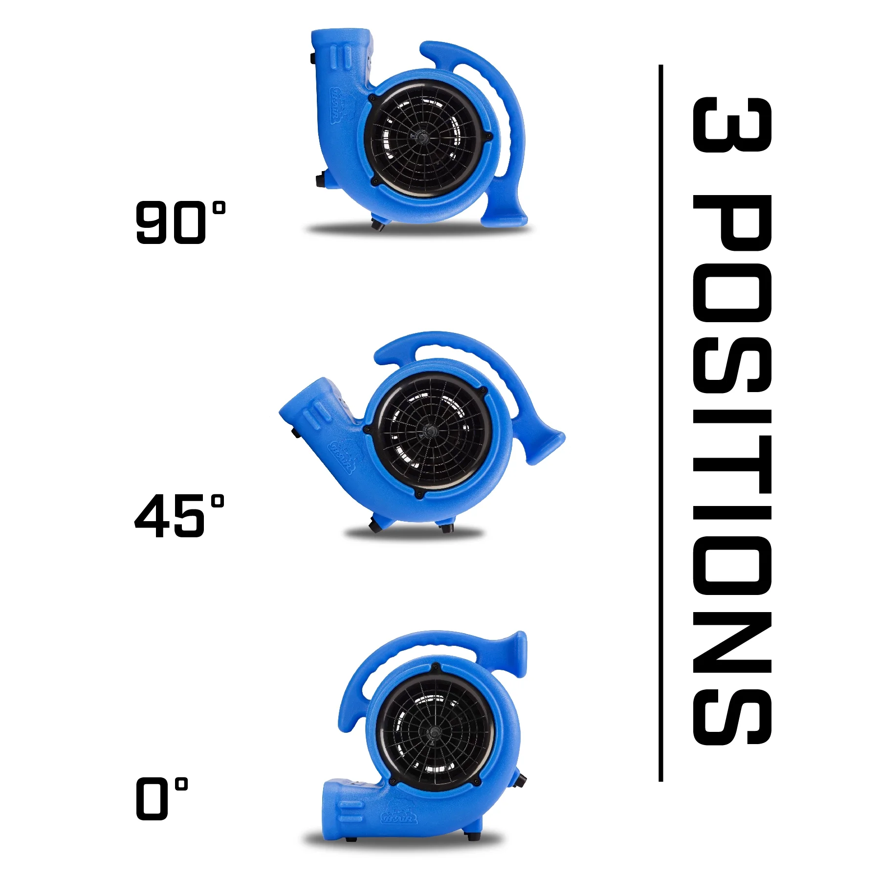 B-Air VP-25 1/4 HP Air Mover for Water Damage Restoration Carpet Dryer Floor Blower Fan Home and Plumbing Use, Blue