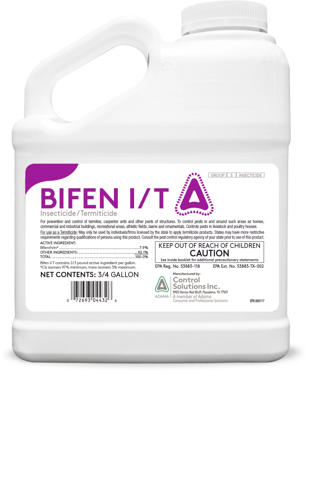 Bifen I/T Insecticide Termite Killer, 96 Ounce Jug, 3/4 Gallon