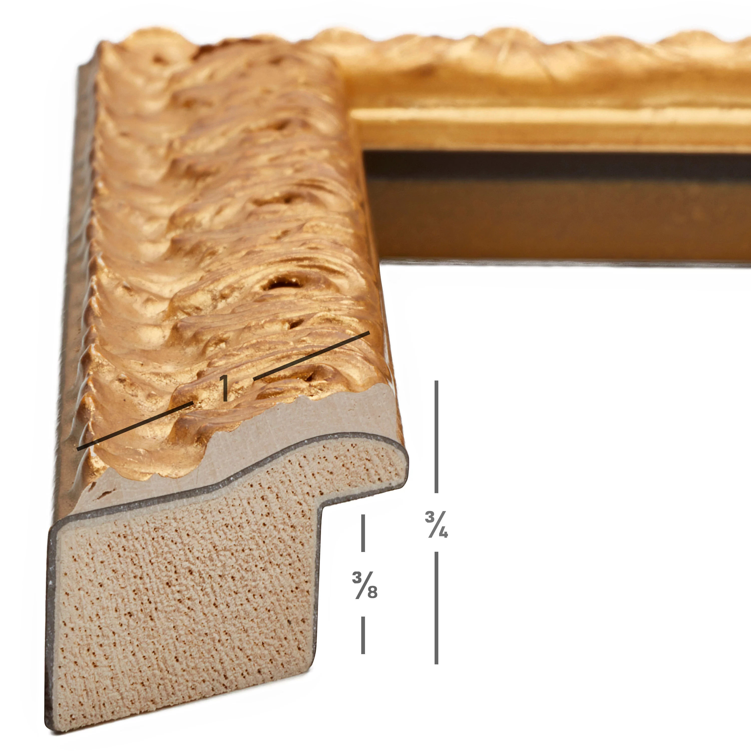 Craig Frames Versailles, 10x11 inch Picture Frame, Gold, Set of 4