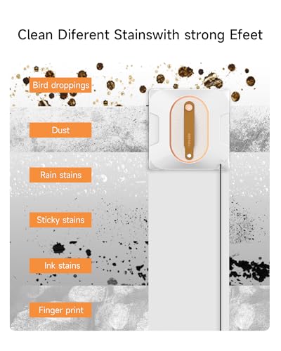 Window Cleaning Robot, Window Cleaner Robot with Dual Water Spray 6000Pa Suction Power Automatic Cleaning for High-Rise Windows and Glass Doors (4 Cleaning Modes)