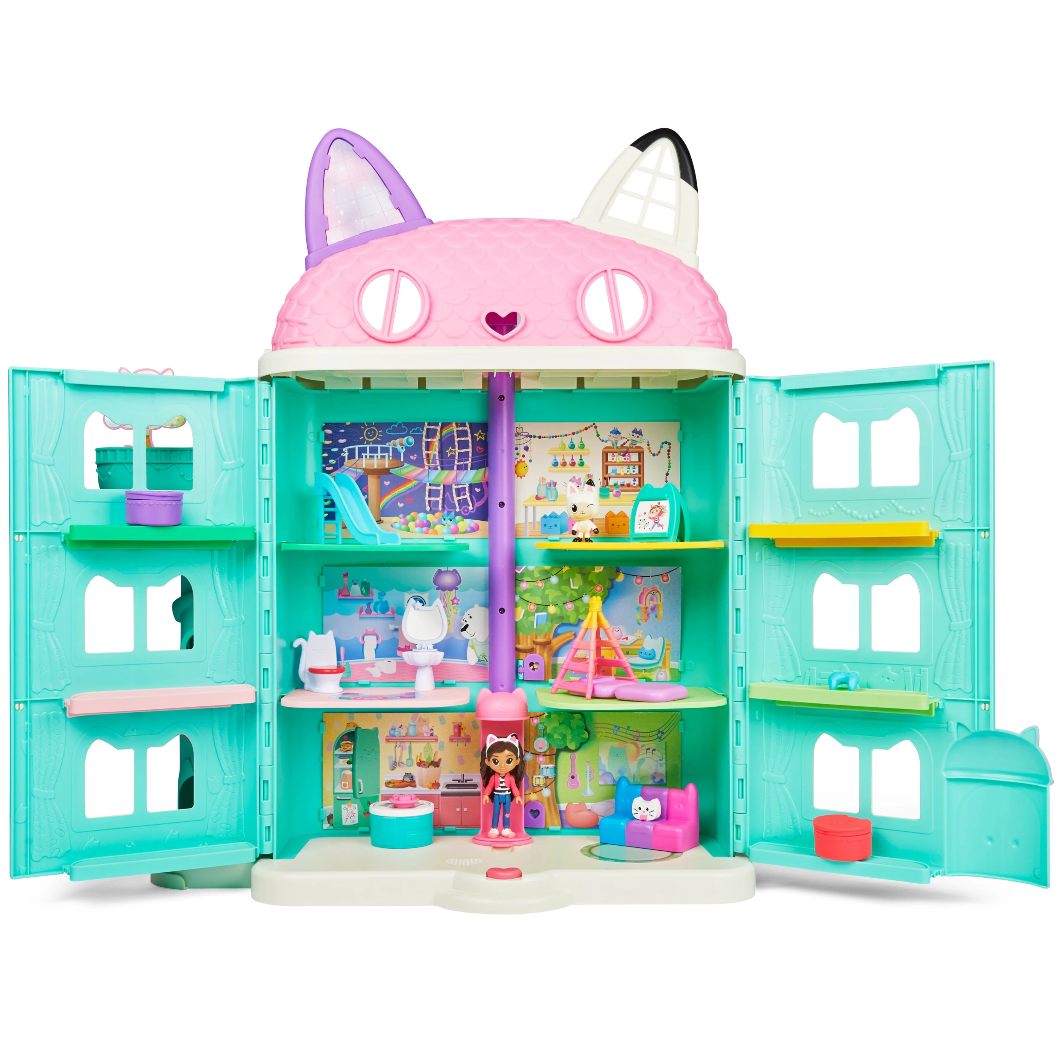 Gabby‘s Dollhouse  Purrfect Dollhouse 2-Foot Tall Playset with Sounds  15 Pieces