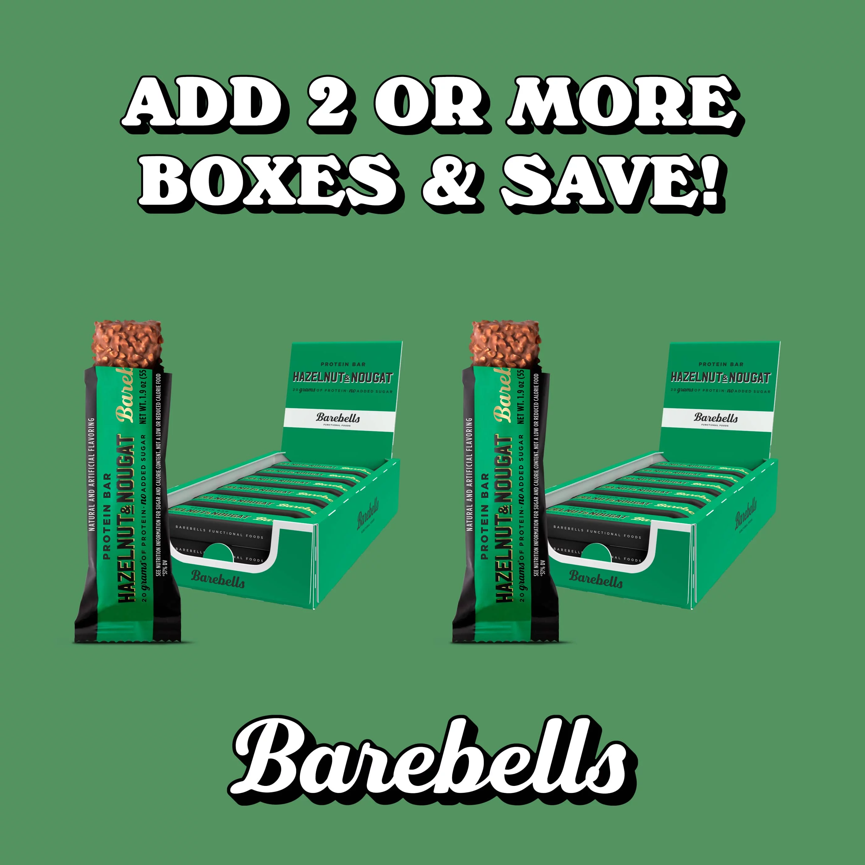 Barebells Protein Bars Hazelnut & Nougat - 12 Count, 1.9oz Bars - Protein Snacks with 20g of High Protein