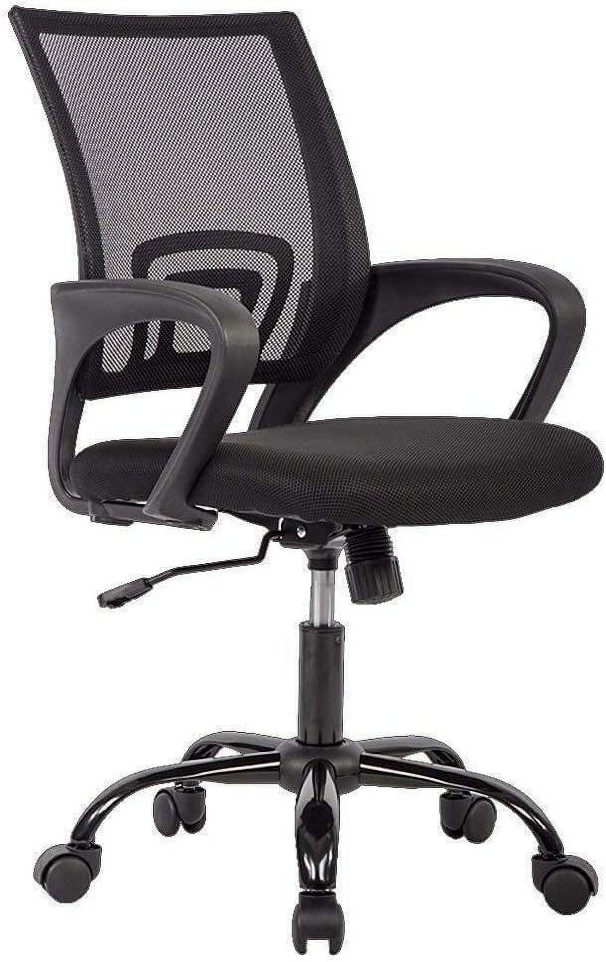 BestOffice Executive Chair with Lumbar Support & Swivel, 250 Ib. Capacity, Black