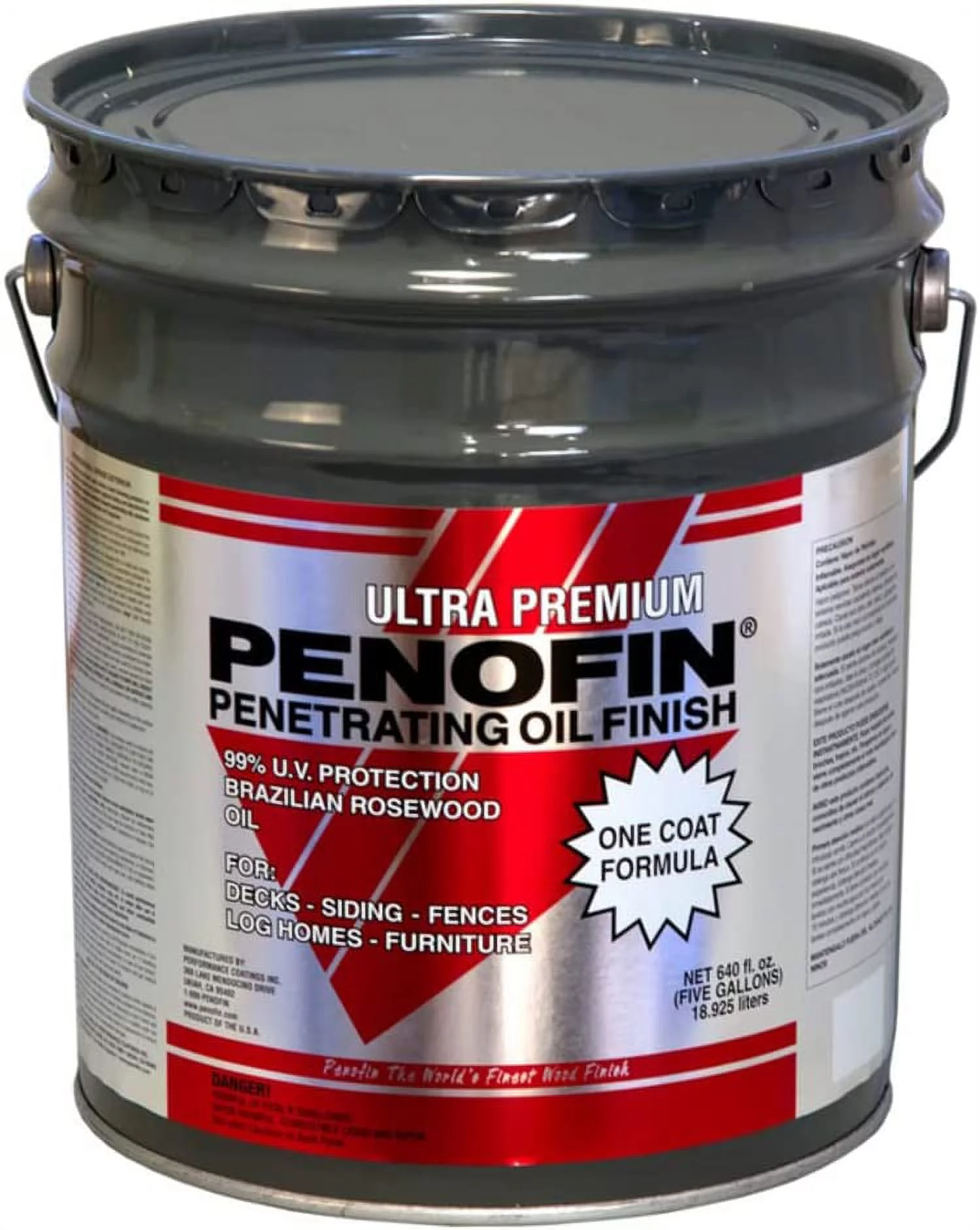 5 gal Penofin F3MSA5G Sable Red Label Ultra Premium Stain (250-VOC)